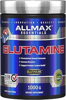 L Glutamine Powder 1000g, Fermented L-Glutamine Powder Pure, Unflavored Glutamine Supplement for Gut Health, Recovery & Immune Support, Vegan, Gluten Free