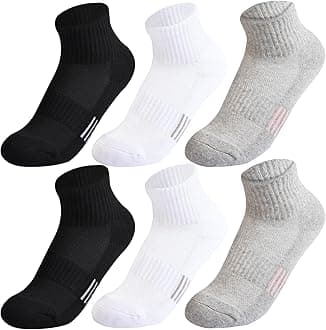 Hakugoo Kids Socks - Breathable Mesh & Cotton Ankle Athletic Socks for Boys & Girls, Youth 6/12 Pairs