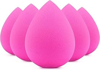5 Pcs Makeup Sponges, Latex-Free Beauty Sponge for Flawless Liquid, Cream, and Powder Application, Rose Pink Sponges