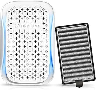 DSTx Portable Air Purifier - Plug In Air Ionizer HEPA Filter, Mini Personal Air Purifiers For, Bedroom and Pets Helps With Smoke, Airborne Dust and Odors