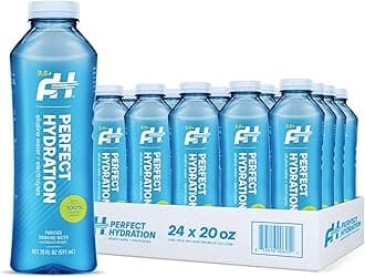 Perfect Hydration 9.5+ pH Alkaline Drinking Water 100% Recycled Bottles Electrolyte Minerals for Taste 24 pack - 20 oz