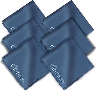 Microfiber Cleaning Cloths, 6 Pack - Cleans Glasses, Lenses, Phones, Screens, Other Delicate Surfaces - Large Lint Free Microfiber Cloths - Eye Glass Clean Cloths - 6" x 7" (Navy Blue)