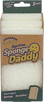 Scrub Daddy Sponge Daddy Dyeless Sponges White