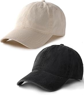 FURTALKUnisex Vintage Washed Unstructured Baseball Cap Washed Cotton Adjustable Dad Hat