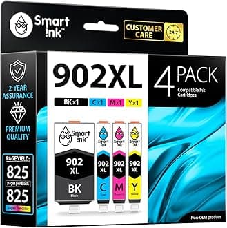 Compatible Ink Cartridge Replacement for HP 902XL 902 XL (Black XL & C/M/Y XL 4 Pack Combo) to use with Officejet 6951 6954 6956 6958 6962 6950 Officejet Pro 6968 6974 6975 6978 6960