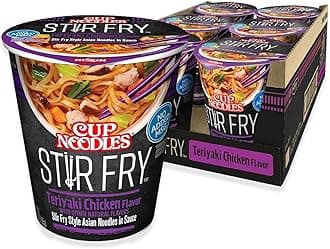 Cup Noodles Stir Fry Noodles in Sauce, Teriyaki Chicken, 3 Ounce (Pack of 6)