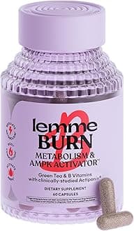 Lemme Burn - Metabolism, Belly Fat Burning + AMPK Activating Supplement for Men & Women w/Clinically Studied Actiponin Gynostemma, Green Tea Extract, Vitamins B6 & B12 - Gluten Free, 60 Count