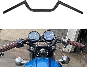 AnXin Motorcycle 7/8"22MM Handlebar Cafe Racer Ace Clubman Style Handlebars Universal For Custom Application Bobber Black