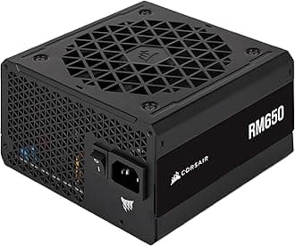 CORSAIR RM650 80 Plus Gold Fully Modular Low-Noise ATX 650 Watt Power Supply - NA - Black