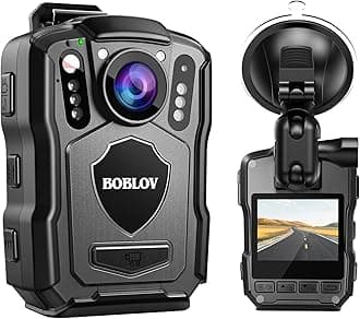 M5 2K Body Camera, 128GB Body Cam GPS Enabled &1440P Body Mounted Cam, Built-in 4200MAH Battery,15Hours Record, IP67 Waterproof, Night Vision Law Enforcement with Car Suction Mount