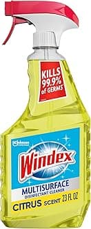 Windex Multipurpose Cleaner Disinfectant Spray Bottle, Packaging Designed to ...