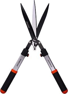 Sharpex Heavy Duty Hedge Shear with Sharp Blade, Spring Loaded Fuction and Comfortable Handle | Hedge Pruner Shear Grass Cutter for Outdoor Gardens (3 Blade Hedge Shear)