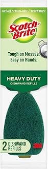 3M Scotch-Brite Heavy Duty Dishwand Refills, Keep Your Hands Out of Dirty Water, 2 Refills