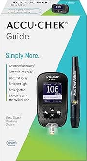 Guide Glucose Monitor Kit for Diabetic Blood Sugar Testing: Guide Meter, Softclix Lancing Device, and 10 Softclix Lancets