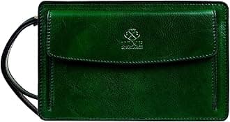 Leather Clutch Purse for Men - Handmade Men's Wrist Bag - Italian Leather Clutch Bag - Small Business Briefcase - Small Everyday Items Organizer - Men's Leather Handbag