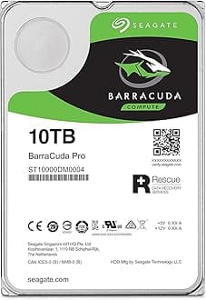 BarraCuda Pro 10TB Internal Hard Drive Performance HDD – 3.5 Inch SATA 6 Gb/s 7200 RPM 256MB Cache for Computer Desktop PC, Data Recovery (ST10000DM0004)