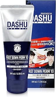 - DASHU Down Perm for Men 3.38oz - Korean Fast Down Perm Kit, Hair Relaxer & Straightener, Side Hair Flattener, 10-Minute DIY At Home Perm, Semi-Permanent (3-4 Weeks)