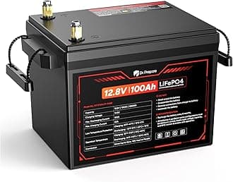 DR.PREPARE 12V 100Ah LiFePO4 Lithium Battery, 1280Wh Deep Cycle Lithium Iron Phosphate Battery with 100A BMS, Low & High Temp Protection, for RV, Marine, Solar Power, Off-Grid, Home Energy Storage