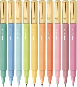 Mr. Pen - Aesthetic Ballpoint Pens, Assorted Colors, Fast Dry No Smear & No Bleed Through, 0.7mm Fine Tip Pens (10 Pack)