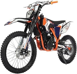 X-PRO 250cc Dirt Bike Zongshen Brand Engine, 5-Speed Manual Transmission, Electric/Kick Start! Big 21"/18" Wheels! (Orange)