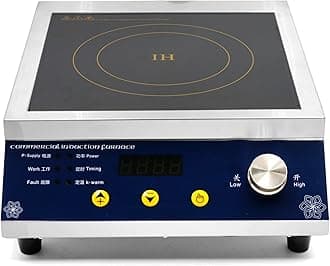 Grace 3.5KW High Power Commercial Electric Cooker Commercial Concave & Flat Surface Induction Cooker Double Fan Cooling System (GY-3.5KW-P - FLAT BASE)