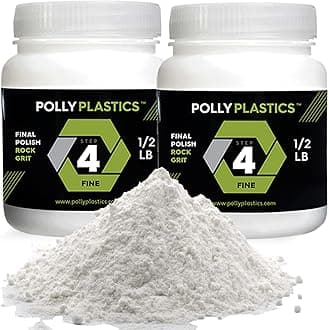 - Polly Plastics Rock Tumbler Grit Refill, Final Polish 1200 Fine Aluminum Oxide, Stage 4 for Tumbling Stones (2 Pack) (1 lb.)