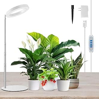 Kullsinss Grow Lights for Indoor Plants Full Spectrum, 80 LEDs Plant Light for Indoor Growing with 2 Mounting Options, 6/12/16H Timer, 3 Spectrum Modes, 9.8"-37.4" Height Adjustable Desk Grow Lamp