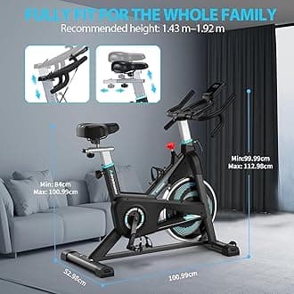 Advamsoler Exercise Bike for Home Gym Use, Indoor Cycling Spin Bike with App ...