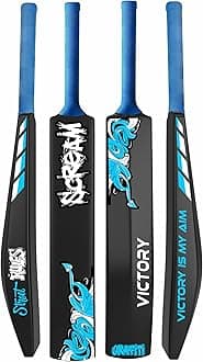Victory Plastic Cricket Bat - Full Size (34" x 4.5") for All Age Groups - Scream Series