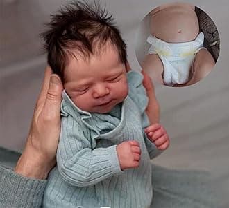 Anano 18 Inch Realistic Reborn Baby Dolls Silicone Full Body Boy Real Life Looking Baby Dolls That Look Real Infant Silicone Baby Doll Waterproof Anatomically Correct