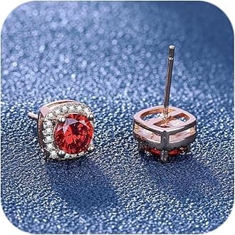 Diamond Earrings for Women 2025 Trendy 925 Silver Hypoallergenic Colorful Earrings Wedding Jewelry Birthday Gifts for Her