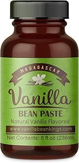 Vanilla Bean Kings Vanilla Bean Paste for Baking & Cooking - Gourmet Madagascar Bourbon Mix Made With Real Vanilla Seeds - 8 Ounces