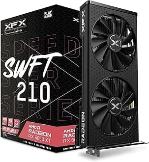 XFX Speedster SWFT210 Radeon RX 6650XT CORE Gaming Graphics Card with 8GB GDDR6 HDMI 3xDP, AMD RDNA 2 RX-665X8DFDY