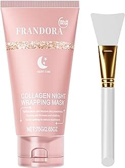 FRANDORA Collagen Overnight Wrapping Peel-Off Facial Mask Pack, Deep Hydration & Firming Night Mask for Youthful, Radiant Skin – Reduces Sagging, Wrinkles & Dullness – Korean Skincare