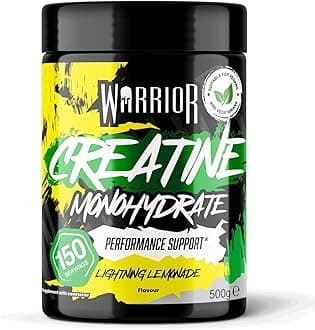 Creatine Monohydrate Powder 500g (150 Servings) – Pure Micronised Creatine Powder Supplement for Men & Women, Pre & Post Workout Strength, Muscle Growth & Recovery, Vegan – Lightning Lemonade