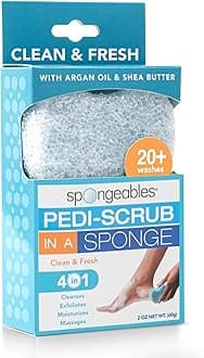 Spongeables Pedi Scrub Foot Exfoliating 20+ Wash Sponge