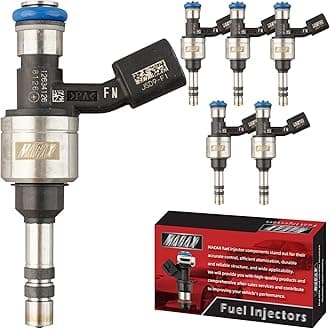 Set of 6 Fuel Injectors FJ1157 12634126 Replacement Compatible with Buick Enclave Lacrosse Cadillac ATS CTS SRX XTS GMC Canyon Terrain Chevrolet - Replaces 12642128