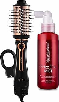 MakeMeeBold 3-in-1 Hot Air Brush & Frizz Fix Mist Combo | 1.5" Barrel Hair Dryer, Straightener & Volumizer | Anti-Frizz Hair Spray for Smooth, Frizz-Free Hair