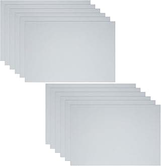 Kuber Industries Pack of 12 Fridge Mat | Fridge Sheets for Shelves | Waterproof Drawer Liner | Anti Slip Mat for Fridge Shelves | White