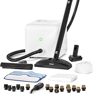 Neat Steam Cleaner with 27-Piece Accessory Kit – High-Performance Chemical-Free Cleaning for Floors, Cars, Tiles, and More, removes 99.9% of Germs (including a total of 11 brass brushes)