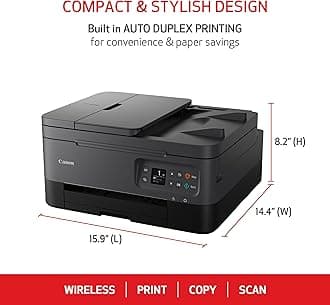 Canon PIXMA TR7020a All-in-One Wireless Color Inkjet Printer, with Duplex Printing, Mobile Printing, and Auto Document Feeder, Black