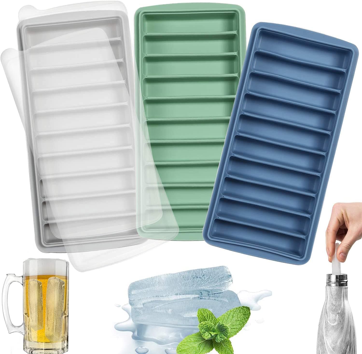LessMo 10x3 pcs. ice cube molds