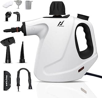 NexLev Steam Cleaner | Complete Home Kitchen Floor Bathroom Car & Office Cleaning machine | 9 Accessories | 450 ML | Window Pane Sink Grime Chimney Grease Water Stain Cleaner| 4 M Cord |1050W |SC-05