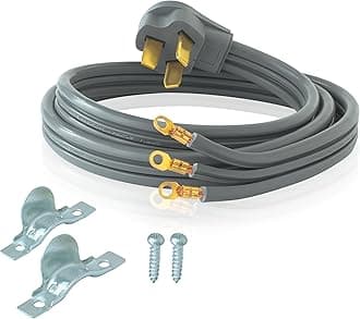 Eastman 5 Feet Electric Range Cord, 50 Amps 3-Prong Wire, 61242