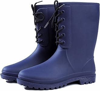 Ladies Wellington Boots High Wellies Rain Boots Waterproof Rubber Boots