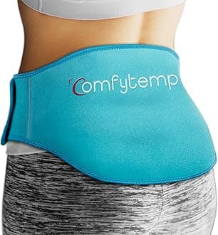 Comfytemp Back Ice Pack for Lower Back Pain Relief Product, Reusable Gel Lumbar Wrap for Sciatica Injury, Hot Cold Compress Brace for Herniated Disc, Waist Surgery Recovery Must Have - Blue