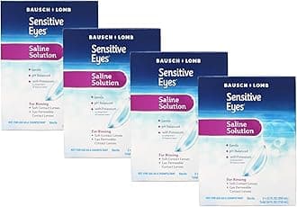 Bausch + Lomb and Sensitive Eyes Saline Solution - 24- oz Per Box (Value Pack of 4)