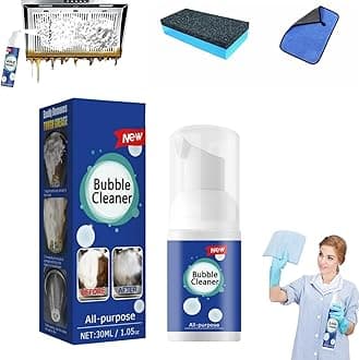 Bubble Cleaner, Bubble Power Cleaner, Bubble Cleaner Foam Spray, All Purpose Rinse Cleaning Foam, Powerful Stain Removing Foam Cleaner, All Purpose Powerful Stain Removal Kit (30ml * 1)