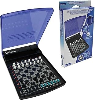 - Lexibook, Electronic Travel Chess Set, 32 Pieces, 64 Difficulty Levels, 1 to 2 Players, Strategy Game, Family Board Game, LCG500