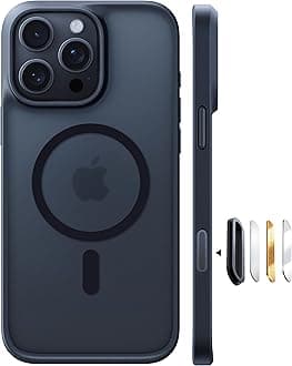 TORRAS Stronger Magnetic & Shockproof for iPhone 16 Pro Case, Military Grade Drop Protection, Compatible with MagSafe, Case for iPhone 16 Pro Case Slim, Silicone Anti-Scratch, Translucent Matte Black